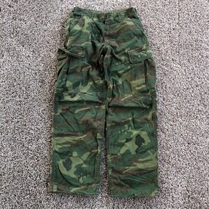 Vintage 70s Vietnam War Military ERDL Pants Jungle Pants Size XS Regular Poplin